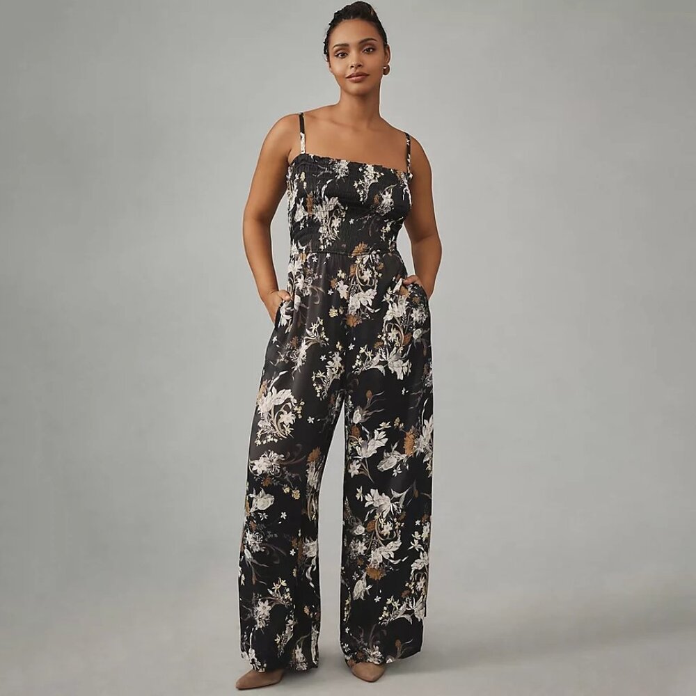 Anthropologie Pilcro Smocked Printed Jumpsuit
